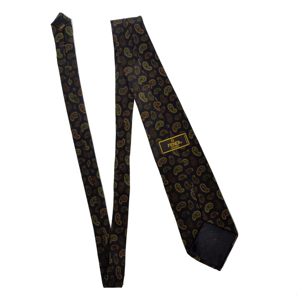 FENDI Paisley Silk Tie • Made in Italy - Picture 4 of 7